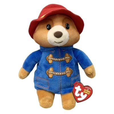 Image of TY Paddington Bear Beanie Boos Medium Baby Soft Plush Toy Collectible Cuddly Stuffed Teddy