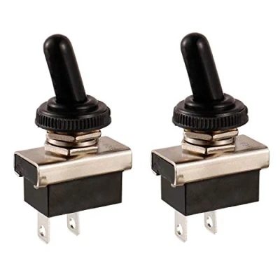 Image of BOJACK KN3(D) 101 Toggle Switch SPST ON Off 2 Terminal pin 12 VDC 25 A with Waterproof Cap(Pack of Pcs)