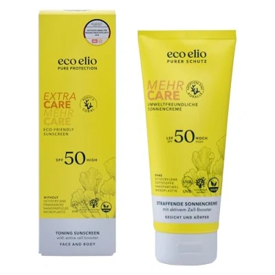 Image of eco Elio SPF 50 Sustainable Sun Cream 200ml Extra Care I Without octocrylene and microplastics Sunscreen face Fragrance Free Body 51