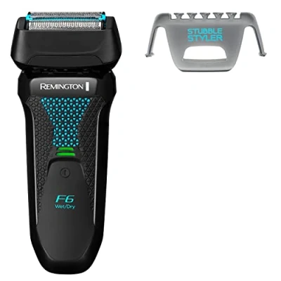 Image of Remington F6 Aqua Men&#039;s Electric Shaver (Cordless, Wet &amp; Dry, 100% Waterproof, Foil Shaver, Pop up Detail Trimmer, USB Charging, 60 Minute Usage, 90 Charge with 5 Min Quick Charge) F6000
