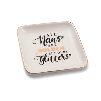 Image of Nans are Golden But Ours Glitters Ceramic Trinket Tray Sentimental Gift Idea 280000009