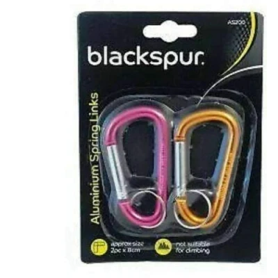 Image of Paulstore D Carabiner Clip Snap Spring Clasp Hook Keyring Camping Carabina Small Karabiner (Gold &amp; Pink)