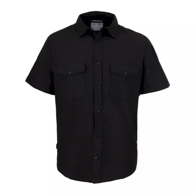 Image of Craghoppers Mens Expert Kiwi Short Sleeved Shirt (Black) Size Small