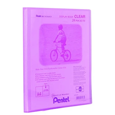 Image of Pentel Display book Clear, A4, 20 Pockets, 1 Pink