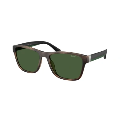 Image of Polo Ralph Lauren Man PH4229U 607071 Sunglasses Injected Turtle Green Squared Normal