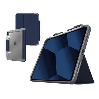 Image of STM Dux Plus for iPad (10th Gen) Commercial Packaging Ultra Protective &amp; Lightweight Case with Apple Pencil Storage Midnight Blue (stm 222 388KX 03)