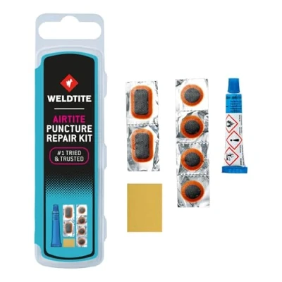 Image of Weldtite Airtite Bike Tyre Puncture Repair Kit With Tools