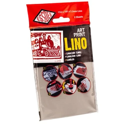 Image of Essdee 3.2/L2 Lino Printing Block 150x100x3.2mm Pk2, Rubber, Grey, 152 x 101