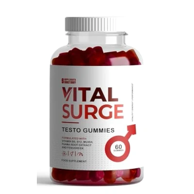 Image of Vital Surge Male Gummies, 1265mg per Serving, with Maca, Vitamin B6, B12, Ashwagandha, L Arginine, Tribulus Terrestris, Muira Puama Pack of 60