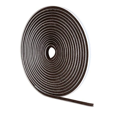 Image of STORMGUARD Brown 05SR474005MB 5m Self Adeshive Brush Pile Draught Excluder, L 5 Metres W 5mm H 6mm