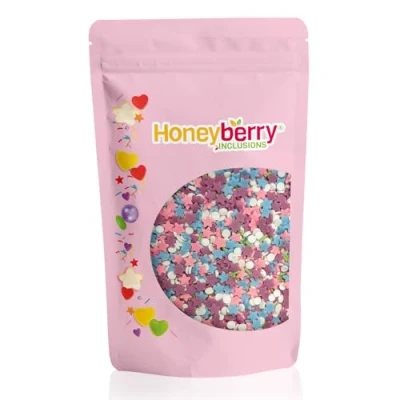 Image of HONEYBERRY INCLUSIONS Party Sprinkles 200g Premium Edible Decorating Happy Birthday Blend for Baking, Cupcake and Cake Decorations, Ice Cream, Dessert Icing Decoration Toppers