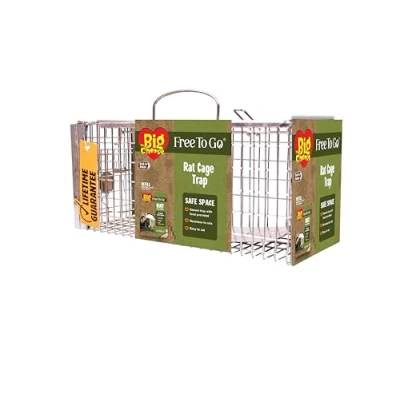 Image of The Big Cheese Ready Baited Rat Cage Trap Poison Free Welfare Friendly British Grain Safe Around Children and Pets Monitor Infestations Good Quality