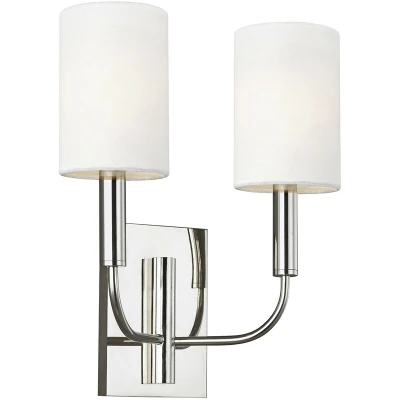 Image of Brianna 2 Light Wall Light, Polished Nickel, E14