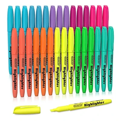 Image of Shuttle Art Highlighters, 30 Pack Highlighters Assorted Colours, 10 Colours Chisel Tip Dry Quickly Non Toxic Highlighter markers for Adults Kids Highlighting in the Home School Office
