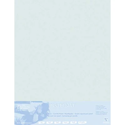 Image of Clairefontaine Ref 396020C Pastelmat Mounted Board (5 Sheets) 1800 Microns 70 x 100cm Light Grey Colour Specially Formulated For Use With Pastels