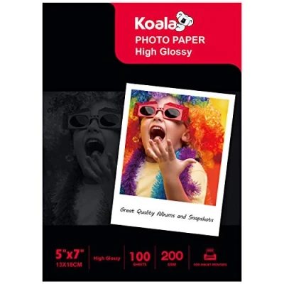Image of KOALA Inkjet Photo Paper 7x5 &#039;&#039; 13x18 cm Glossy 100 Sheets 200 GSM for Canon Hp Epson Printer