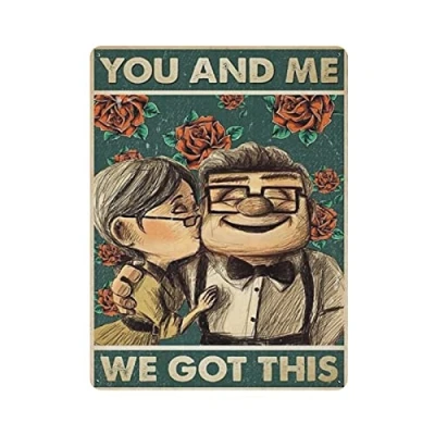 Image of Dreacoss You And Me We Got This Tin Signs Retro Funny Metal Sign Vintage Poster Wall Art for Kitchen Garden Bathroom Farm Home Coffee Decor Sign,12x16 inches