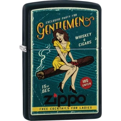 Image of Zippo Lighter Brass Individual Design Original Pocket Size, Messing, Black, Normal