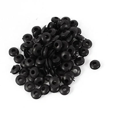 Image of sourcing map 100Pcs Double Sided Armature Wire Rubber Grommets Ring 4mm Dia
