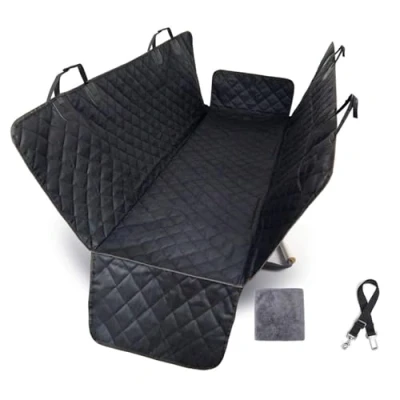 Image of Dog Hammock, Rear Car Seat Cover for Dogs with Side Flaps, Water proof Protector Pet Cover, Heavy Duty Non Slip Universal Size(137*147cm) Belt Cars Trucks &amp; SUV(Black)