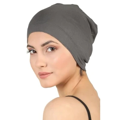Image of Deresina Headwear Sleep Cap for Hair Loss (Charcoal Grey)
