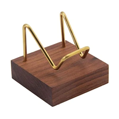 Image of Perfeclan Wooden Display Stand for Fossils, Rocks, Geode, Agate, Crystals, Collectibles Strange Stones Holder, 01
