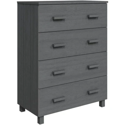 Image of vidaXL Sideboard HAMAR Dark Grey 79x40x103.5 cm Solid Wood Pine