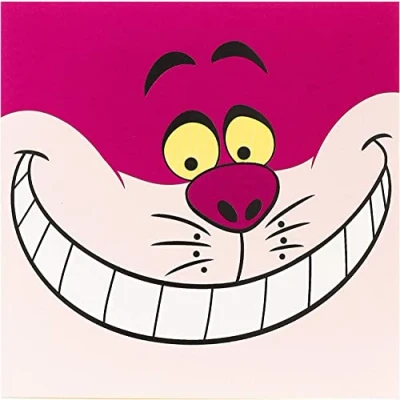 Image of Disney Birthday Card Alice in Wonderland Cheshire Cat Greetings