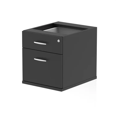 Image of Impulse 2 Drawer Fixed Pedestal Black