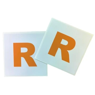 Image of The Lean Warehouse 2 x NI R Driver Plates Self Adhesive Northern Ireland Restricted
