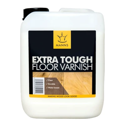 Image of Manns Extra Tough Floor Varnish 1L Gloss Superior Durability Water Based with Antibacterial Properties