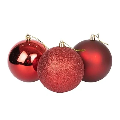 Image of 10cm/6Pcs Christmas Baubles Shatterproof Mid Grey, Tree Decorations Ball Ornaments Balls Xmas Hanging Holiday Decor Shiny,Matte,Glitter