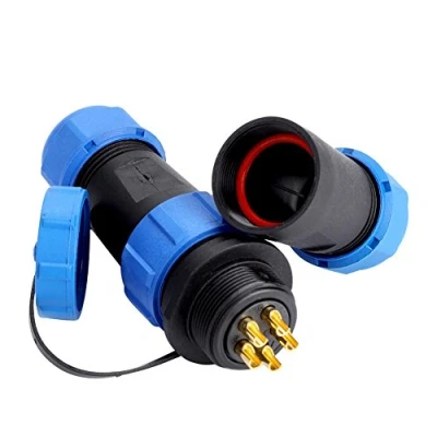 Image of Hilitand Plastic Aviation Plug Socket, SP21 IP68 2/3 /4/5 /7/9 /12 pin Waterproof Socket Cable in line Connector(5 PIN)
