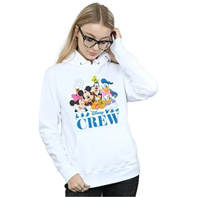Image of Disney Women&#039;s Mickey Mouse Friends Hoodie White Large