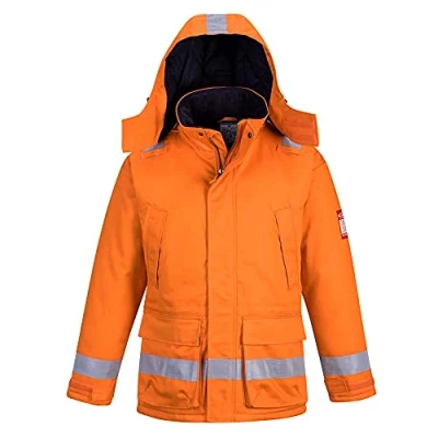 Image of Portwest Bizflame Plus Lightweight Stretch Panelled Jacket Orange Large