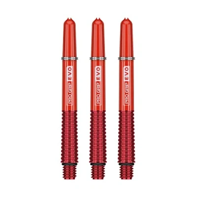 Image of TARGET Darts Pro Grip Evo Red Aluminium Medium Dart Shafts
