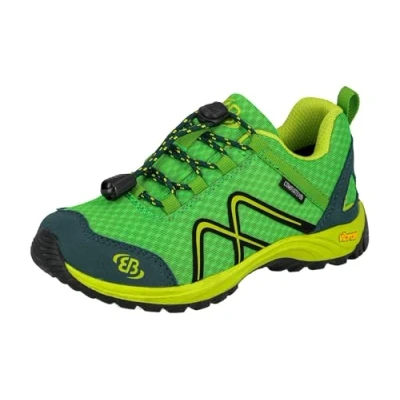 Image of Brütting Guide Trekking and Hiking Shoes, Green Petrol Lemon, 9 UK Child