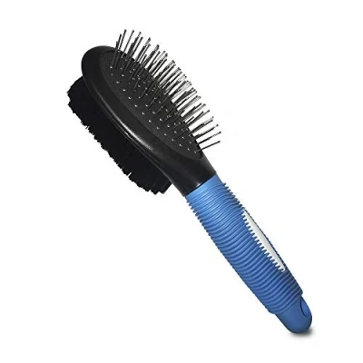 Image of BV Dog Brush and Cat Brush, Pet Grooming Comb, 2 Sided Bristle Pin for Long Short Hair, Removing Shedding Dogs Cats