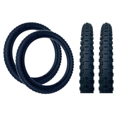 Image of PAIR Baldy&#039;s 20 x 2.125 BLACK Kids BMX/Mountain Bike Tyres