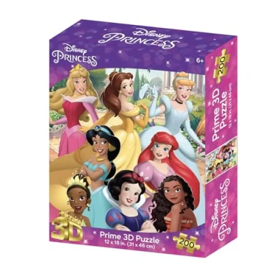 Image of PRIME 3D Disney Princess Lenticular Jigsaw Puzzle 46cm x 31cm 200 pcs Games &amp; Puzzles Ages 6+