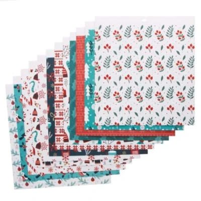 Image of Baker Ross FC214 Christmas Printed Paper Pack of 48, Creative Art Supplies for Kids, Ideal Craft Activities and Make Your Own Decorations