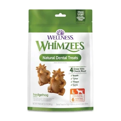 Image of WHIMZEES Natural Dental Dog Treats, Hedgehog Large