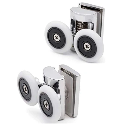 Image of Set of 2 Zinc Alloy Shower Door Rollers/Runners/Wheels 27mm Wheel Diameter K052