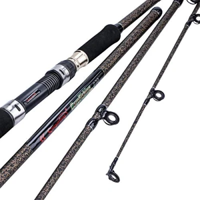 Image of Sougayilang Carp Fishing Rod, Porable High Carbon 4 Pieces Blanks Rod for Travel Freshwater Saltwater