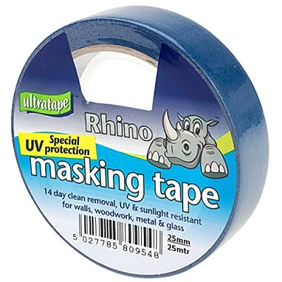 Image of Ultratape UV Resistant Blue Painters Masking Tape 25mm x 25m