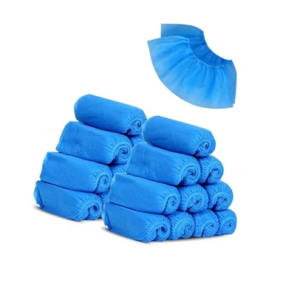 Image of G4GADGET Disposable Shoe Cover (100 Pieces) Non Slip, Blue Anti Slip Overshoes for Indoor/Outdoor Use Shoes Safety with Textured Bottom Ideal Cleaning, Hygiene, and Protection