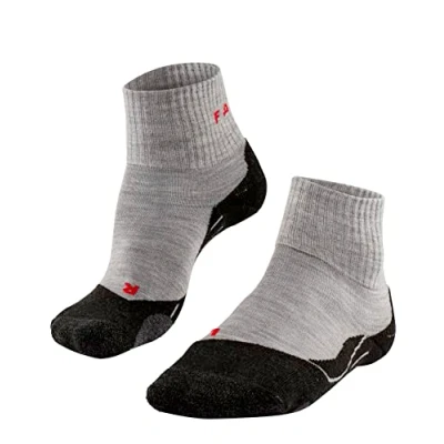 Image of FALKE Women&#039;s TK2 Explore Short W SSO Wool Thick Anti Blister 1 Pair Hiking Socks, Grey (Light 3403), 7 8
