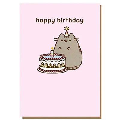 Image of Pusheen The Cat Happy Birthday Greeting Card