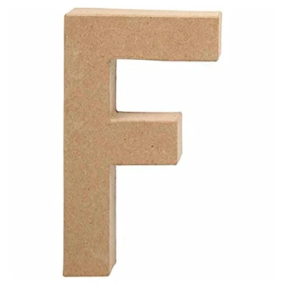 Image of Creativ 26605 20.5 cm 1 Piece Papier Mache Letter F, Beige