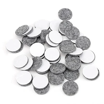 Image of 32nd Felt Furniture Feet Pads, Floor Protector with Self Adhesive Back Round (2.54CM Diameter) Grey 48 Pack